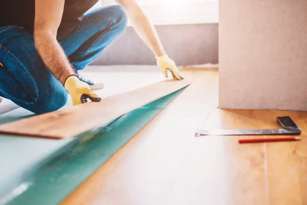 Install the hardwood flooring