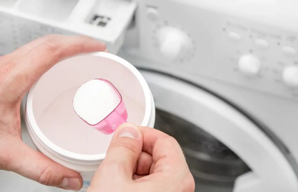 Use bleach in the washing machine if you’re using white or light-coloured paint