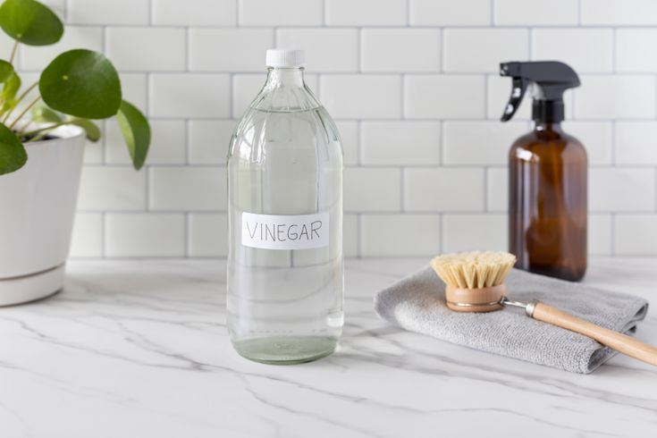 Scrub the area with a vinegar-water mixture