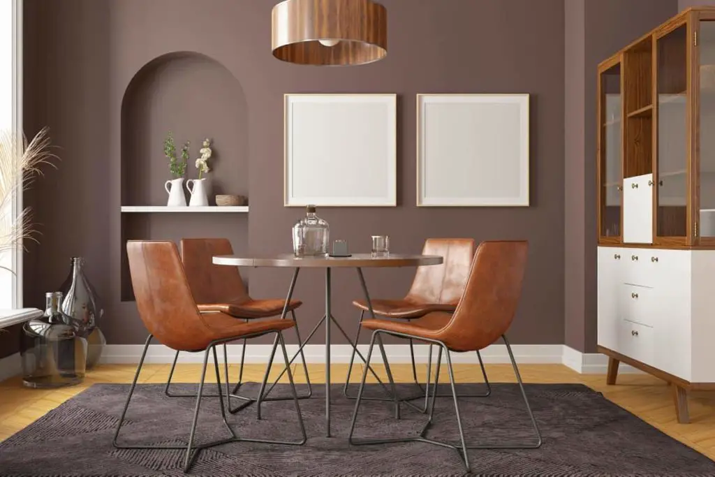 modern dining room accent wall