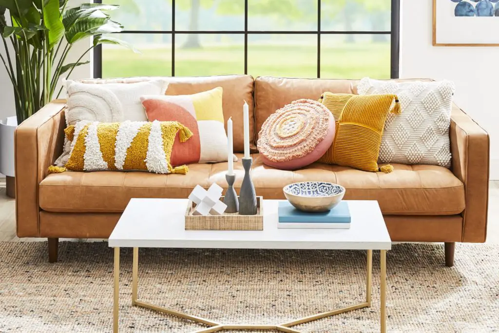 Arrangement of different shapes How to Match Cushions to Sofa