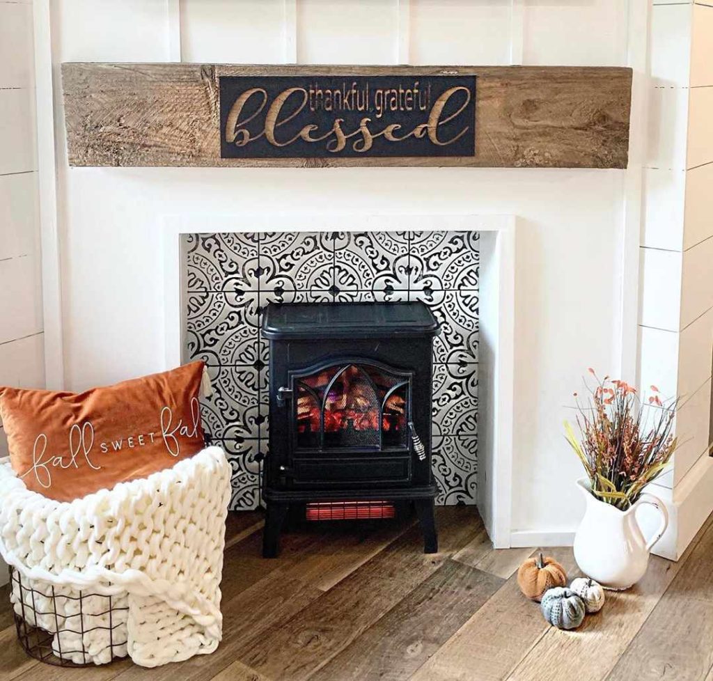 Fall Fireplace Mantle Decor