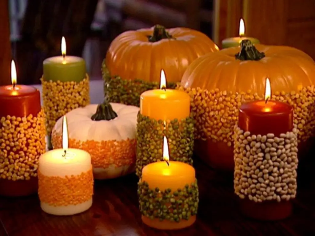 Fall tablescape with Candles Ideas