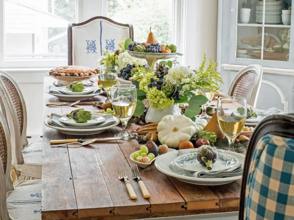 Make an edible still life for a table