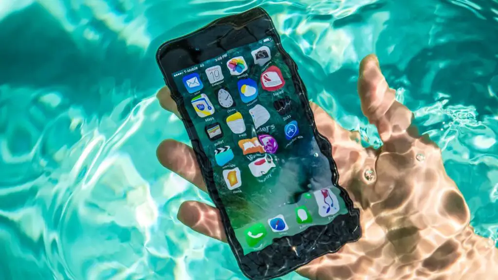 Use water-resistant adhesive hooks to keep your phone out of the water