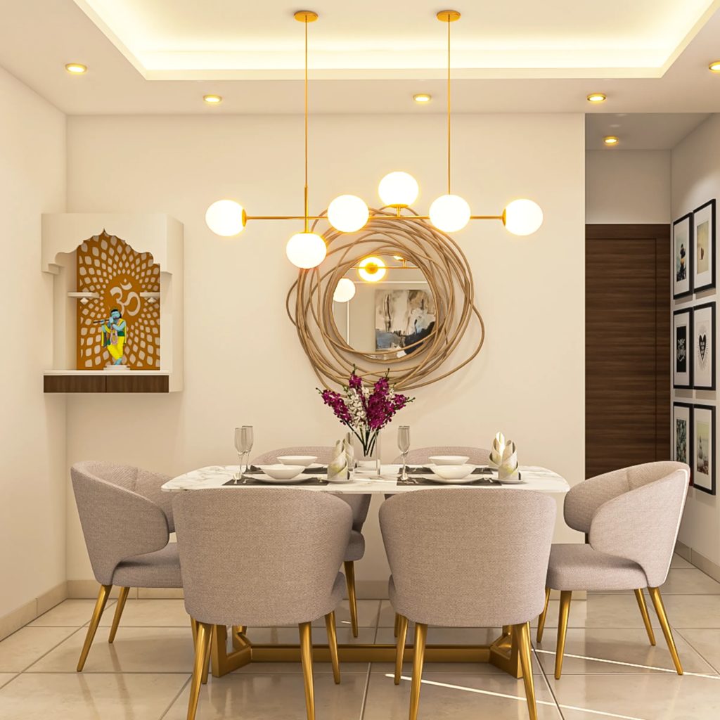 Geometric mirrors In Modern Dining Rooms Modern Dining Room Mirror Design Ideas