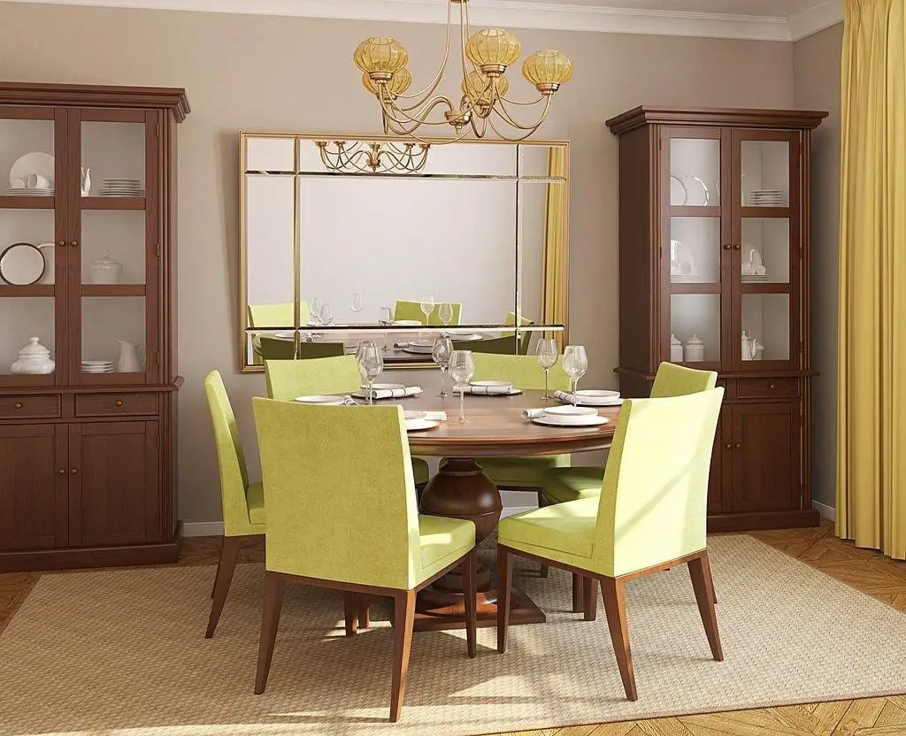 Make Interesting Focal Points with Mirrors in Your Dining Room