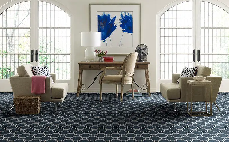 Look at materials when selecting a living room carpet