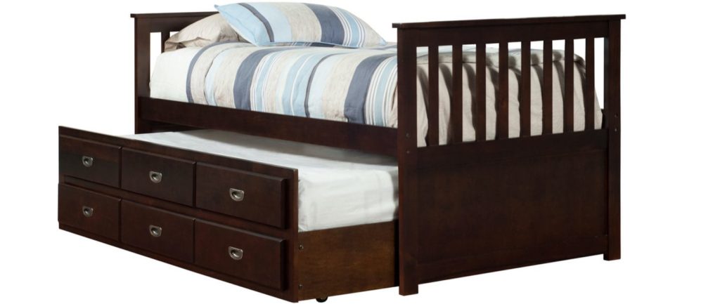 Place the mattress in a trundle bed or under the bed